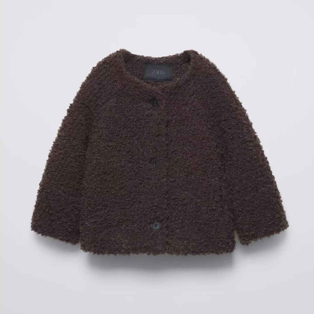 Zara Kids WOOL AND ALPACA BLEND CARDIGAN
BROWN